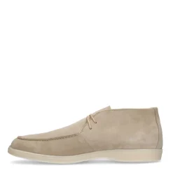 Manfield Beige suède veterboots^Heren Boots