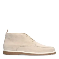 Manfield Beige suède veterboots^Heren Boots