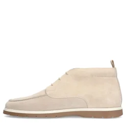 Manfield Beige suède veterboots^Heren Boots