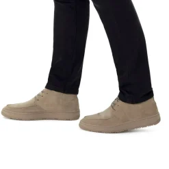 Manfield Beige suède veterboots^Heren Boots