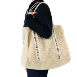 Manfield Beige teddy shopper^ Shoppers