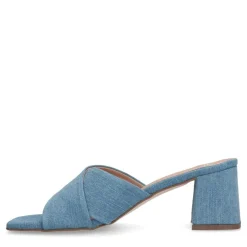 Manfield Blauwe denim pumps^DAMES Sandalen