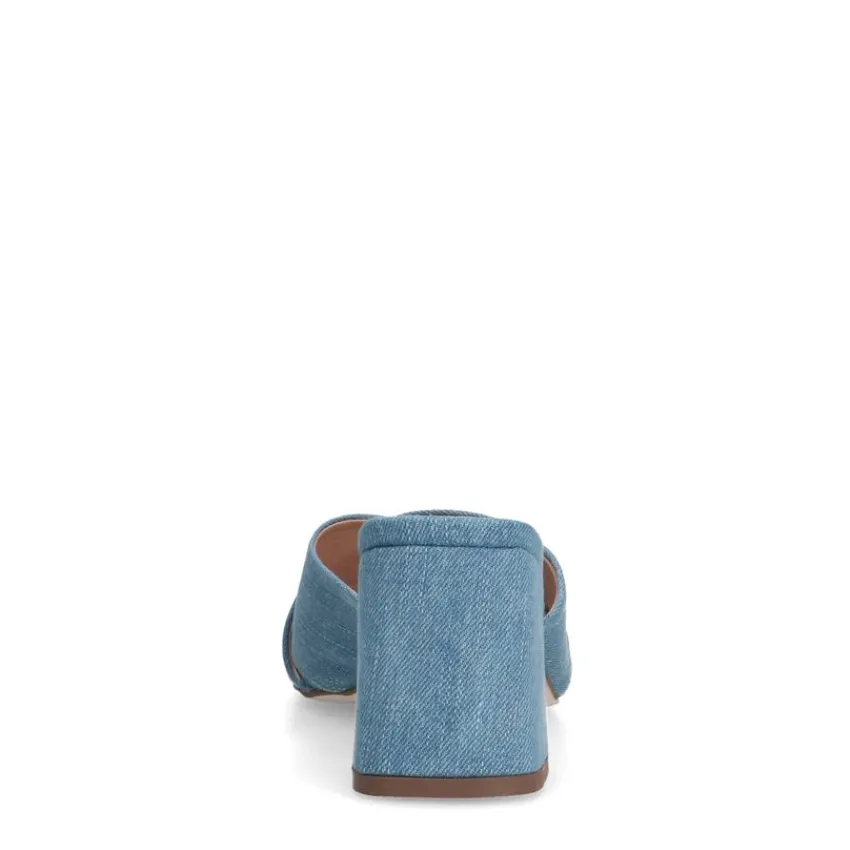 Manfield Blauwe denim pumps^DAMES Sandalen
