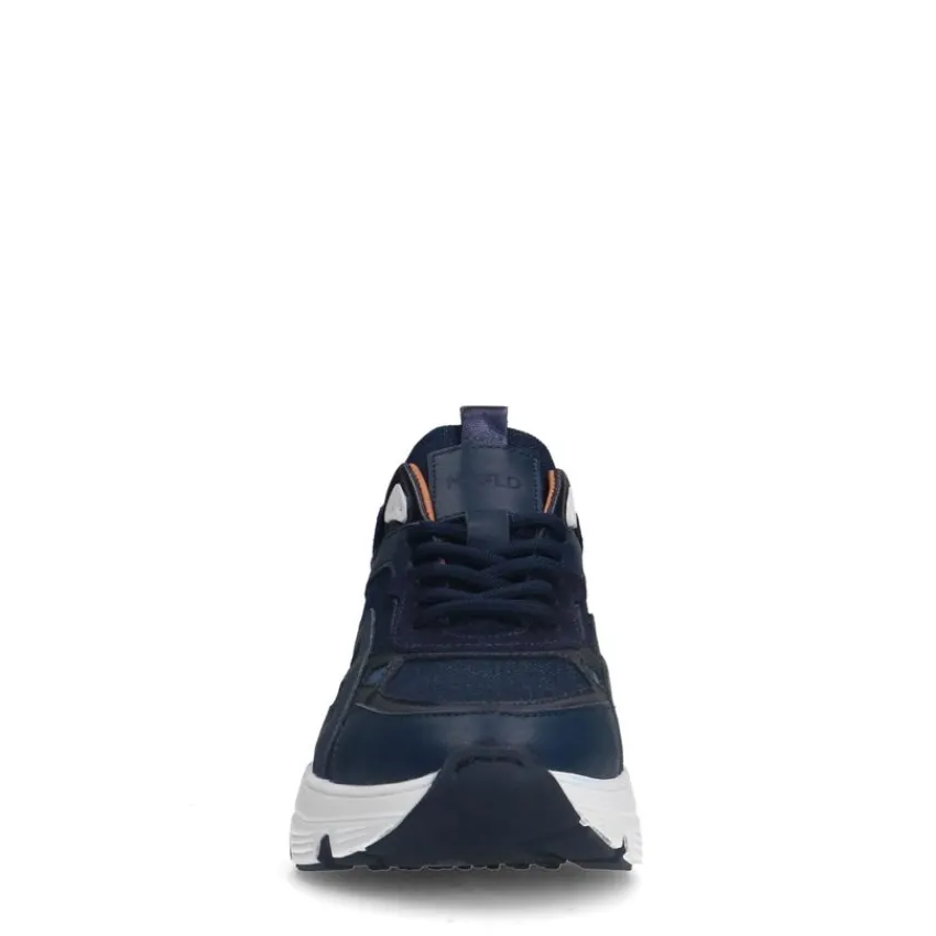 Manfield Blauwe denim sneakers^DAMES Sneakers