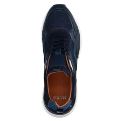 Manfield Blauwe denim sneakers^DAMES Sneakers