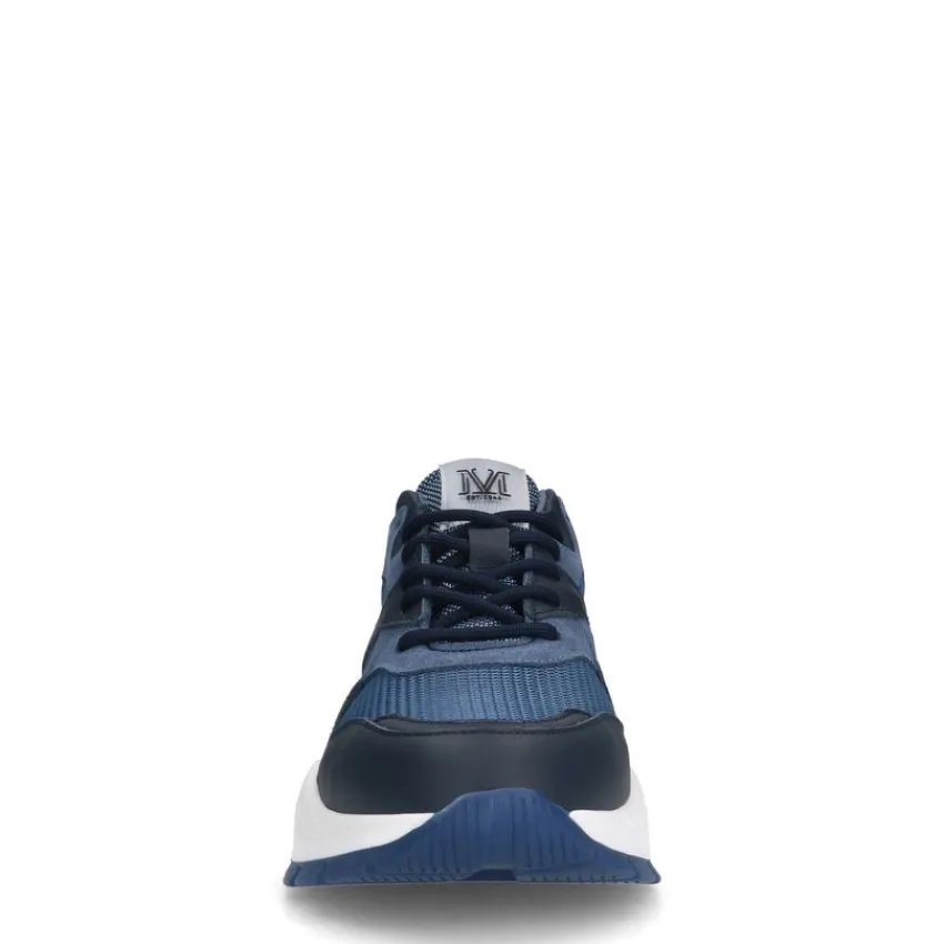 Manfield Blauwe denim sneakers^DAMES Sneakers