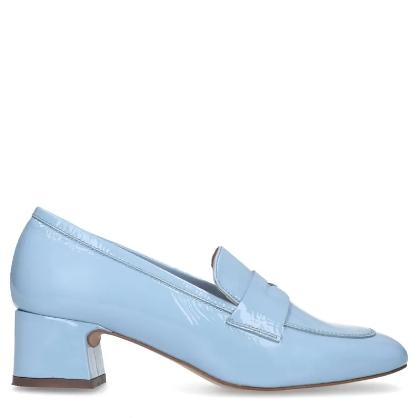 Manfield Blauwe lakleren pumps^DAMES Pumps