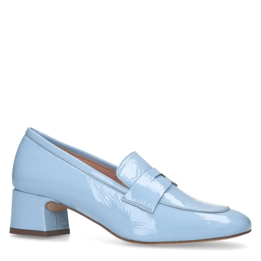 Manfield Blauwe lakleren pumps^DAMES Pumps