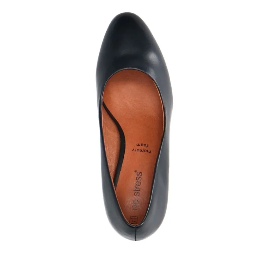 No Stress Blauwe leren pumps^DAMES Pumps