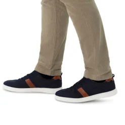 No Stress Blauwe nubuck sneakers^Heren Sneakers