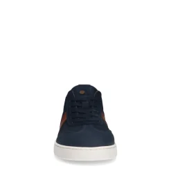 No Stress Blauwe nubuck sneakers^Heren Sneakers