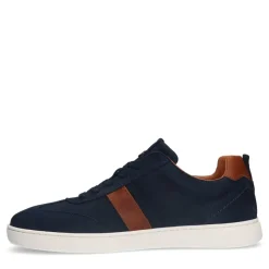 No Stress Blauwe nubuck sneakers^Heren Sneakers