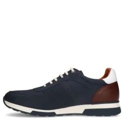 Van Lier Blauwe nubuck sneakers^Heren Sneakers
