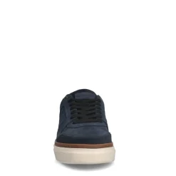 Manfield Blauwe nubuck sneakers^Heren Sneakers