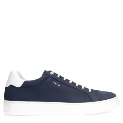 Van Lier Blauwe nubuck sneakers^Heren Sneakers