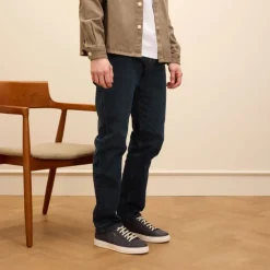 Van Lier Blauwe nubuck sneakers^Heren Sneakers