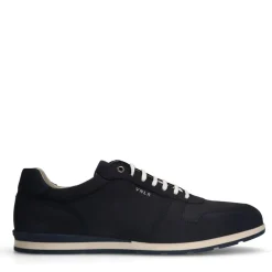 Van Lier Blauwe nubuck sneakers^Heren Sneakers