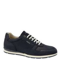 Van Lier Blauwe nubuck sneakers^Heren Sneakers