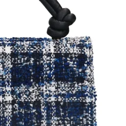 Manfield Blauwe stoffen handtas^ Schoudertassen