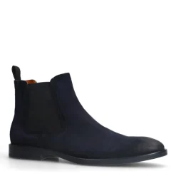 Manfield Blauwe suède chelsea boots^Heren Boots