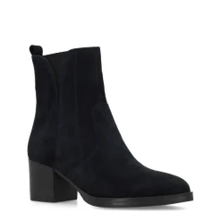 No Stress Blauwe suède enkellaarsjes met hak^DAMES Enkellaarsjes