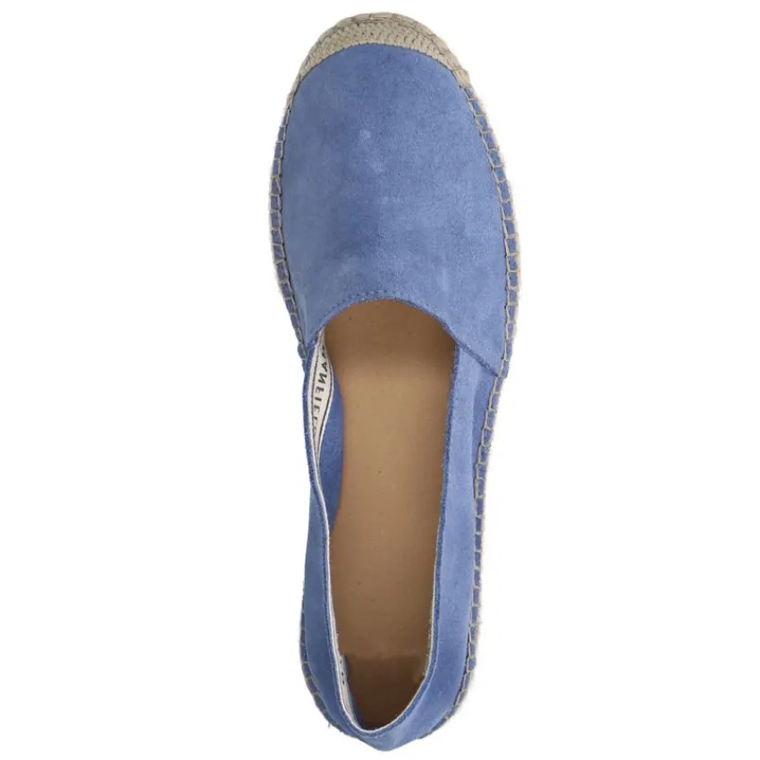 Manfield Blauwe suède espadrilles^DAMES Espadrilles