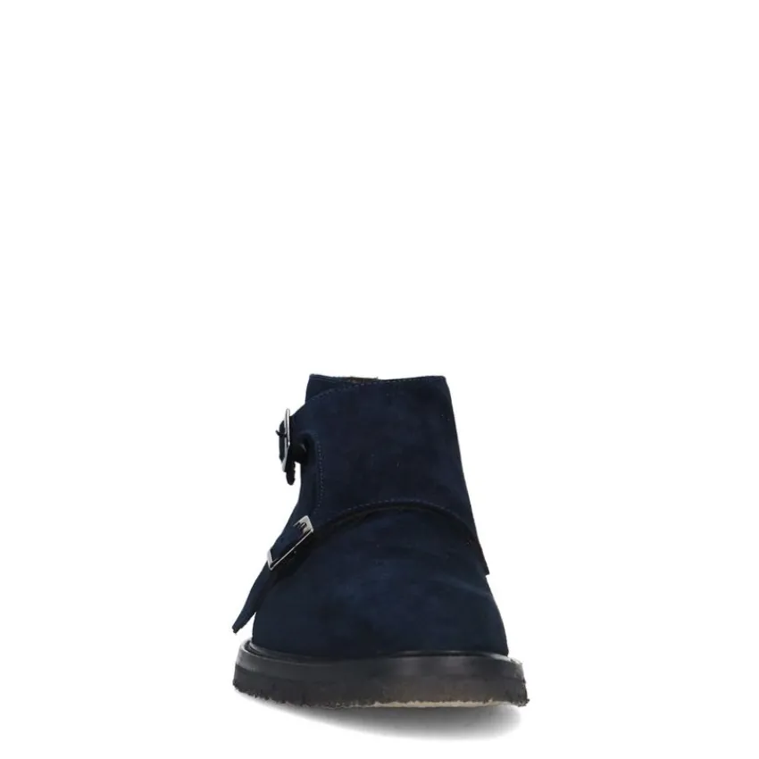 Heritage Blauwe suède gesp boots^Heren Gespschoenen