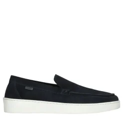 Manfield Blauwe suède loafers^Heren Loafers