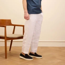 Manfield Blauwe suède loafers^Heren Loafers