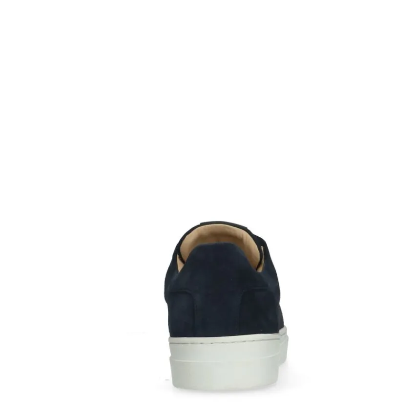 Manfield Blauwe suède loafers^Heren Loafers