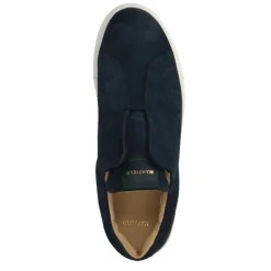 Manfield Blauwe suède loafers^Heren Loafers