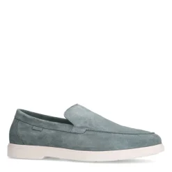 Manfield Blauwe suède loafers^Heren Loafers