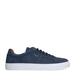 Van Lier Blauwe suède sneakers^Heren Sneakers