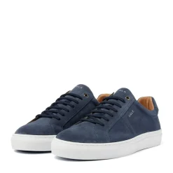 Van Lier Blauwe suède sneakers^Heren Sneakers
