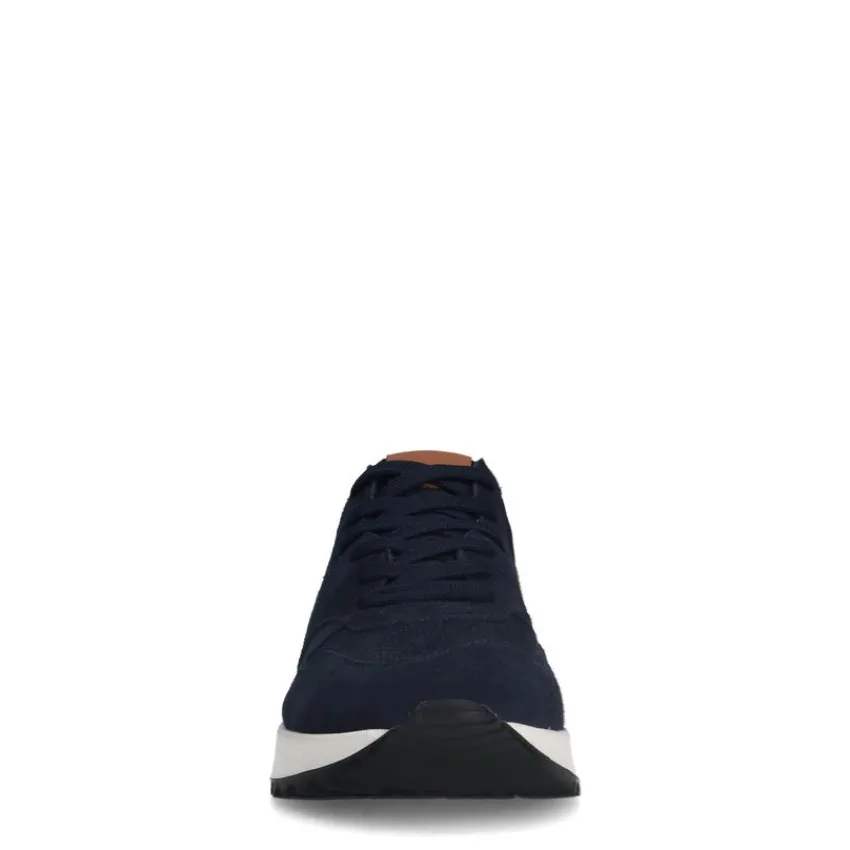 No Stress Blauwe suède sneakers^Heren Sneakers