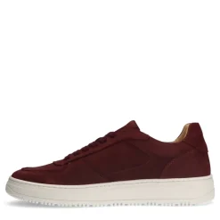 Manfield Bordeaux nubuck sneakers^Heren Sneakers