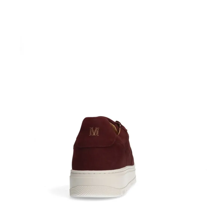 Manfield Bordeaux nubuck sneakers^Heren Sneakers