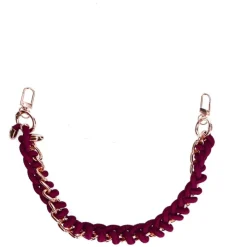 Manfield Bordeaux rode bag charm met gouden details^ Bag Charms