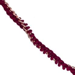 Manfield Bordeaux rode bag charm met gouden details^ Bag Charms