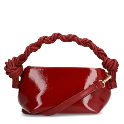 Manfield Bordeaux rode lak handtas^ Handtassen