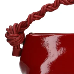 Manfield Bordeaux rode lak handtas^ Handtassen