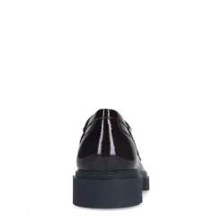 Manfield Bordeaux rode lakleren loafers^DAMES Loafers