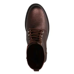 No Stress Bronskleurige leren veterlaarsjes^DAMES Enkellaarsjes