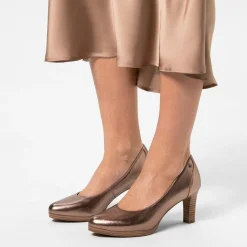 No Stress Bronzen leren pumps^DAMES Pumps