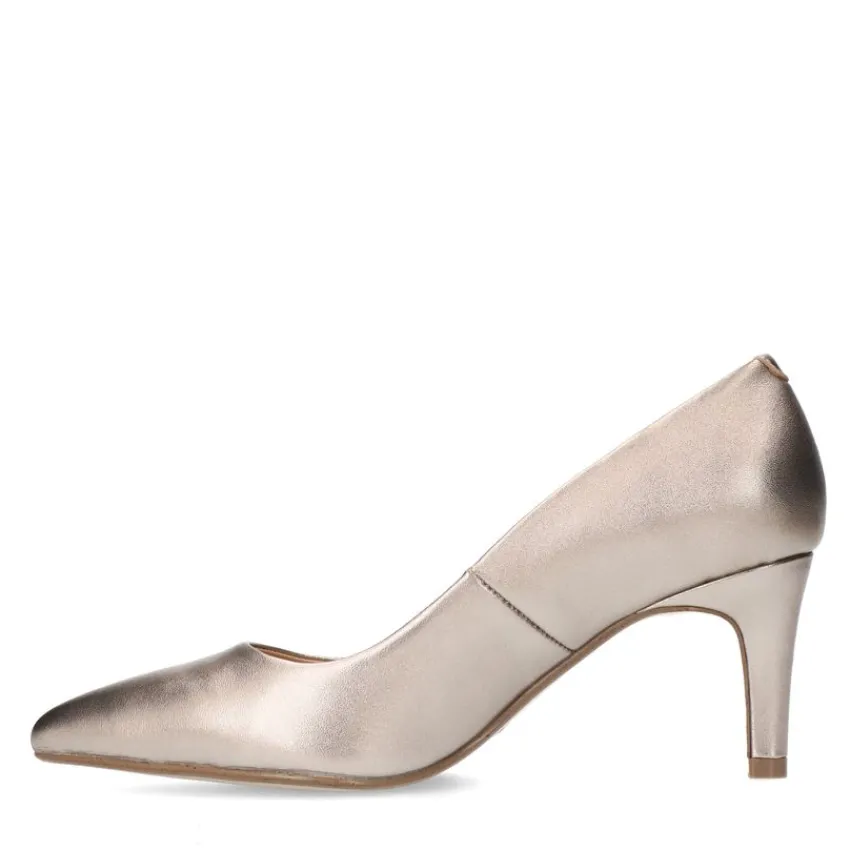 Manfield Bronzen leren pumps^DAMES Pumps