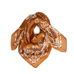 Manfield Bruin sjaaltje met witte details^ Sjaals