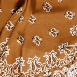 Manfield Bruin sjaaltje met witte details^ Sjaals