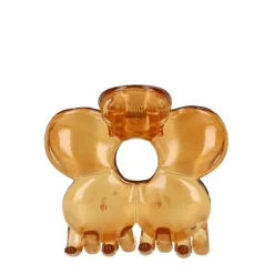 Manfield Bruine bloemen haarklem^ Haaraccessoires