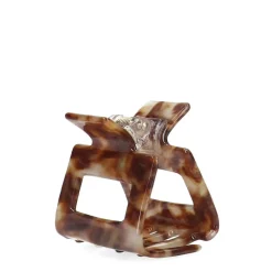 Manfield Bruine haarklem met print^ Haaraccessoires