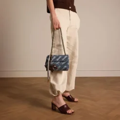 Manfield Bruine lakleren sandalen met hak^DAMES Sandalen